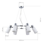 SLE1139-103-06 Светильник подвесной Хром/Белый E14 6*60W GESSI — изображение 6