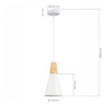 SLE125153-01 Светильник подвесной Белый/Белый, Светлое дерево E14 1*40W MODICA — изображение 6