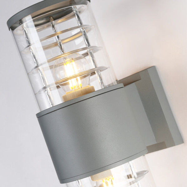 ST2523/2 GR/CL серый/прозрачный IP54 E27/2 max 40W 305*110*155