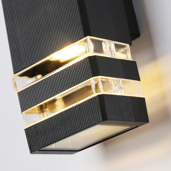 ST2574/2 BK/CL черный/прозрачный IP54 GU10/2 max 35W 310*110*65