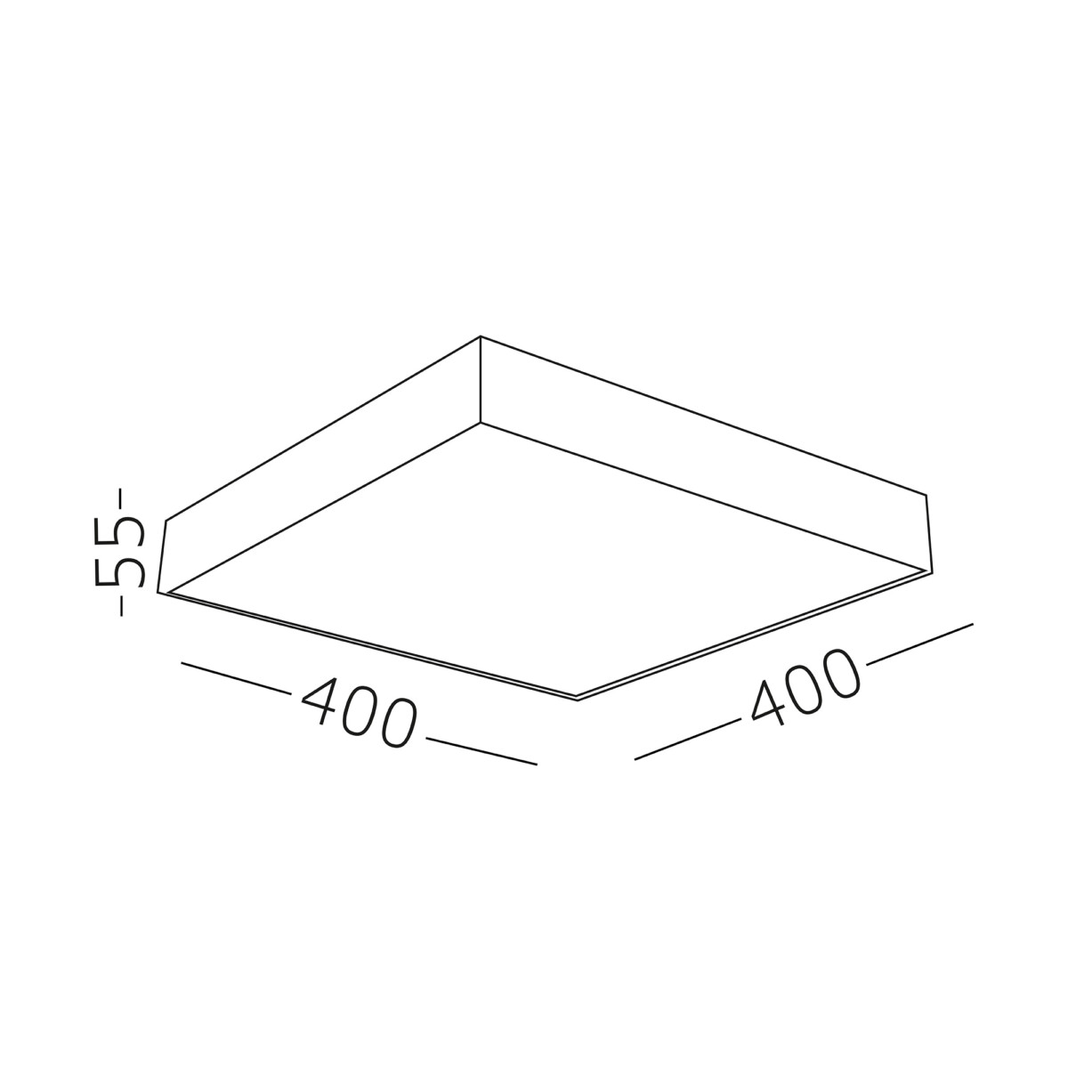 в наличии ST608.442.48 Светильник потолочный Черный LED 1*48W 4000K 4 320Lm Ra>90 120° IP20 L400xW400xH55 180- Накладные светильники - купить в интернет-магазине Светильники Торг