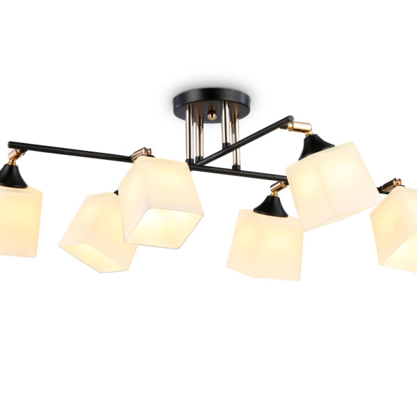 TR303089/6 BK/FGD/FR черный/золото/белый матовый E27/6 max 40W 800*580*250