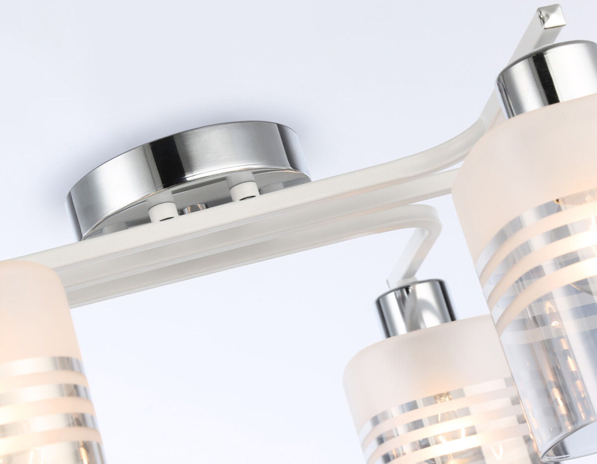 TR303207/6 WH/CH/SM/FR белый/хром/дымчатый/белый матовый E27*6 max 60W 710*400*200 — изображение 2