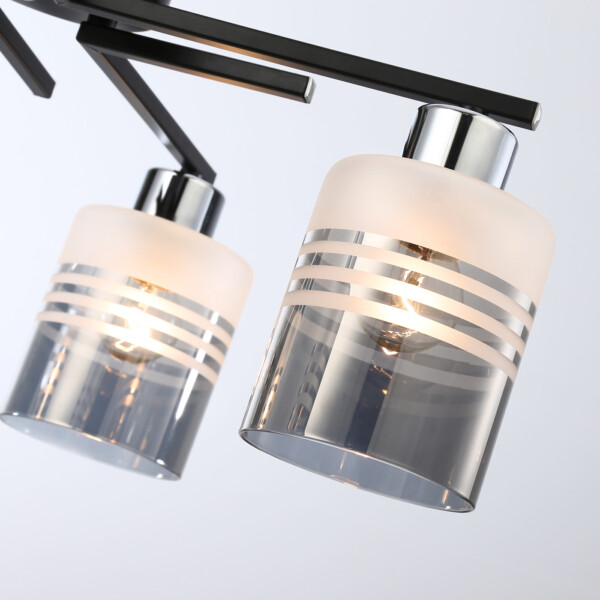 TR303212/4 BK/CH/SM/FR черный/хром/дымчатый/белый матовый E27*4 max 60W D515*200