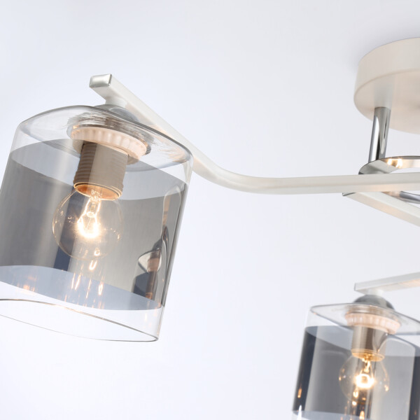 TR303217/3 WH/CH/SM белый/хром/дымчатый E27*3 max 60W D540*250