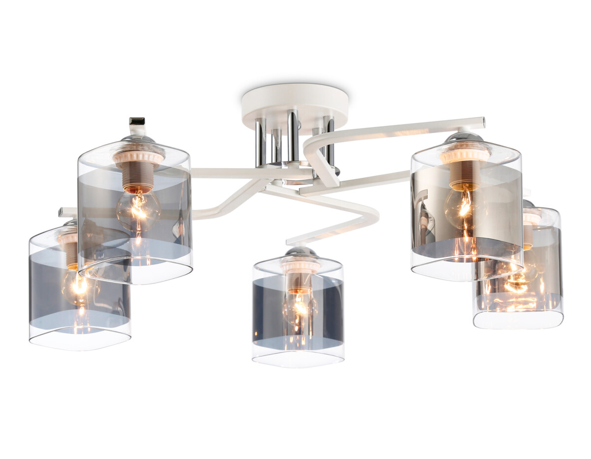 TR303219/5 WH/CH/SM белый/хром/дымчатый E27*5 max 60W D580*250 — изображение 6