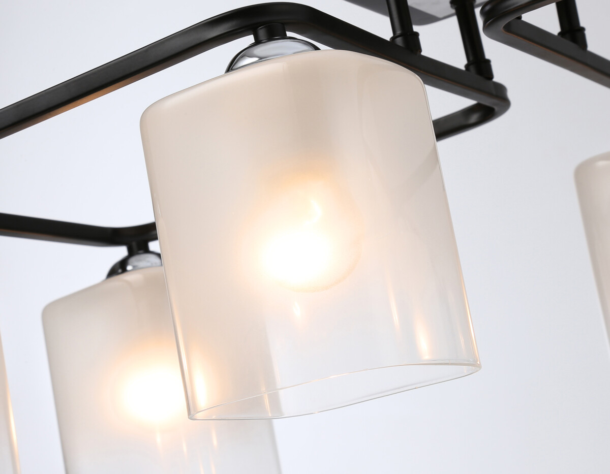 TR303224_macro1 TR303224/6 BK/CH/FR черный/хром/белый матовый E27*6 max 60W 615*390*220 — изображение 1