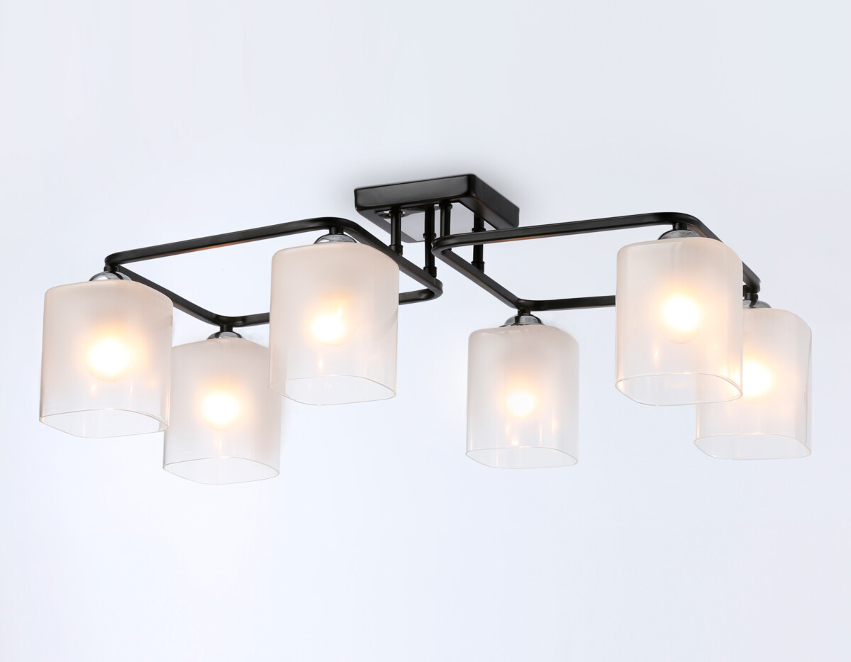 TR303224/6 BK/CH/FR черный/хром/белый матовый E27*6 max 60W 615*390*220 — изображение 4