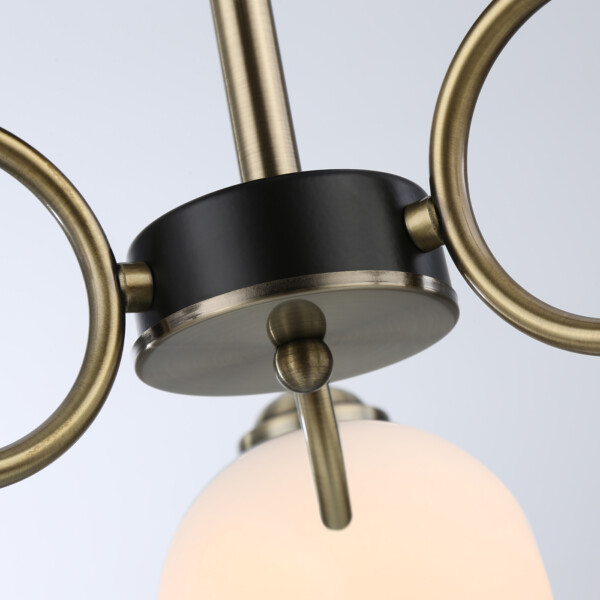 TR303311/3 BK/SB/FR черный/бронза/белый матовый E27*3 max 60W D560*250