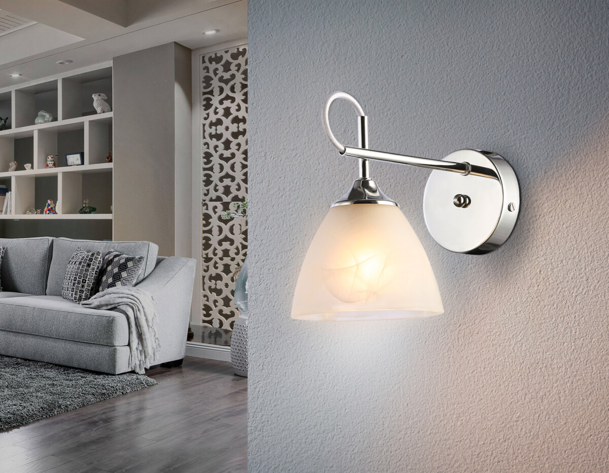 TR3045 CH/FR хром/белый матовый E27 max 40W 215*135*225 — изображение 2