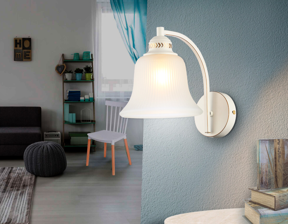 TR3052 WH/GD/FR белый/золото/белый матовый E27 max 40W 225*163*265 — изображение 2