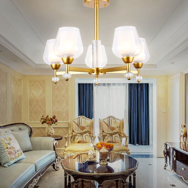 TR3154/5 GD/CL золото/прозрачный E27/5 max 40W D630*460