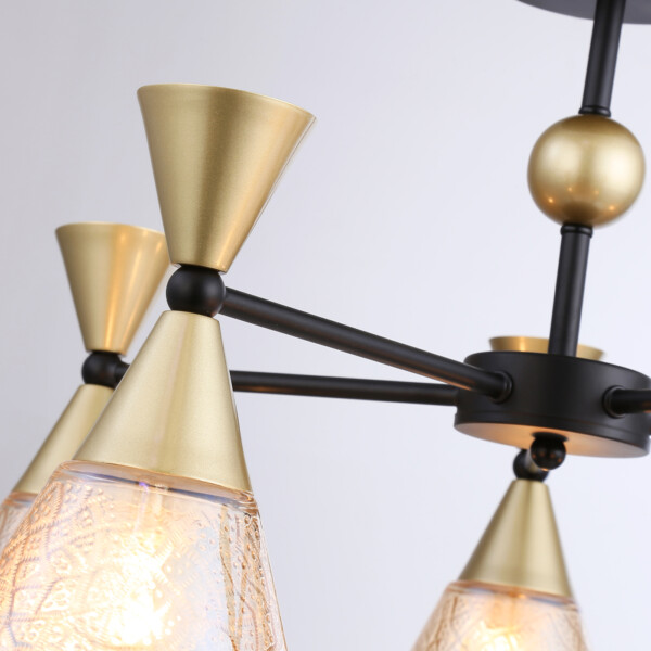 TR3171/5 BK/GD черный/золото E27/5 max 60W D580*380