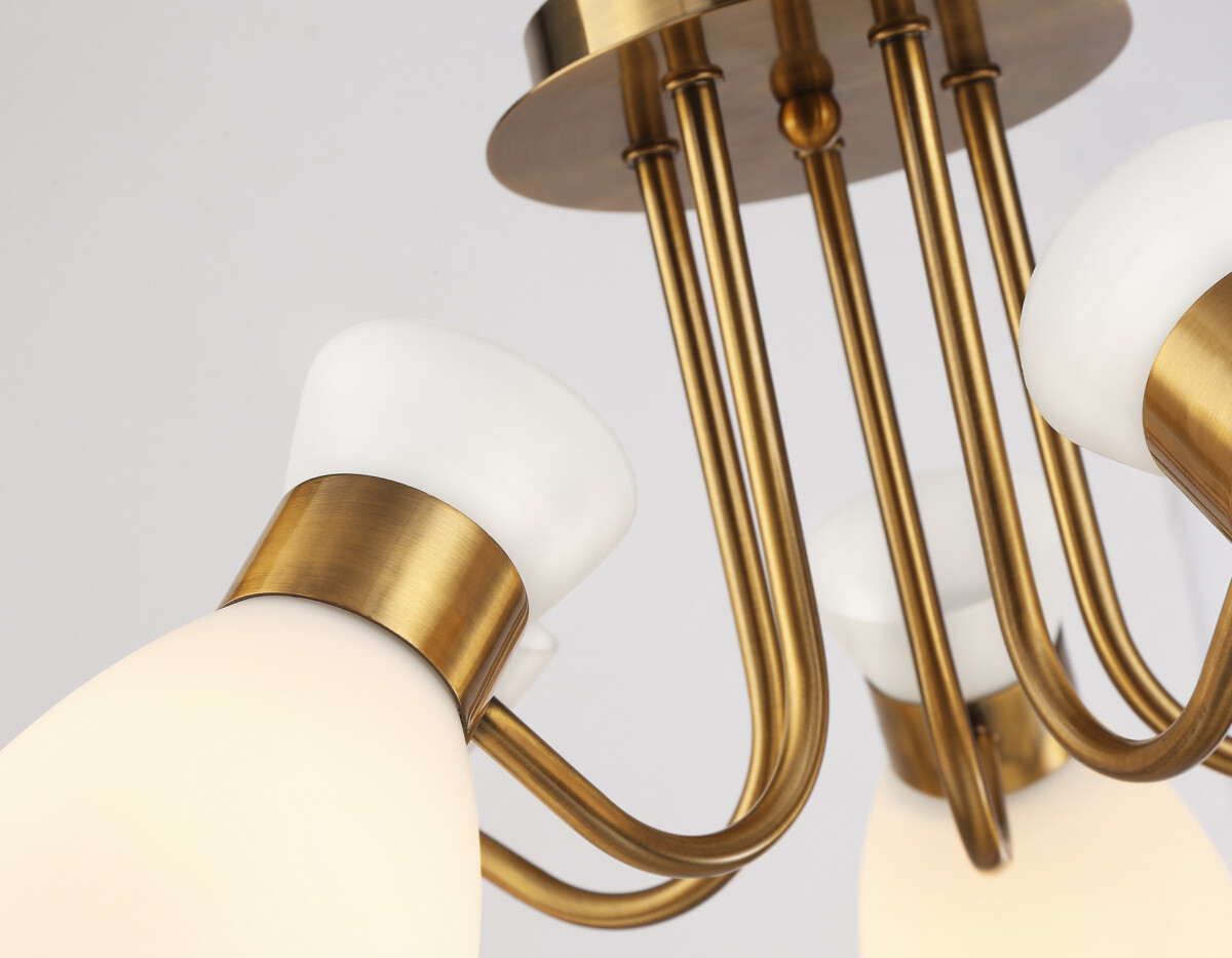 TR3218/5 GD/FR золото/белый матовый E27*5 max 40W D580*290 — изображение 4