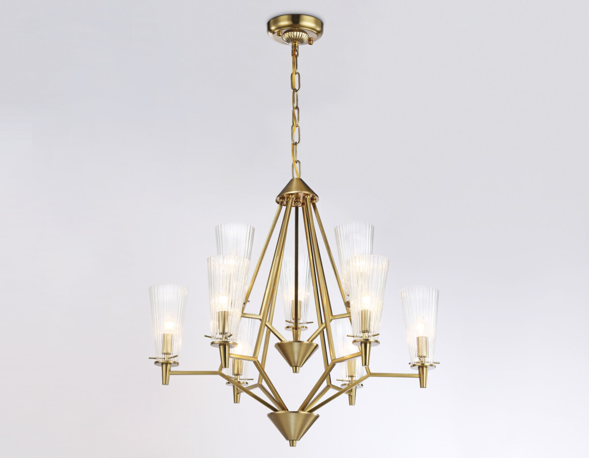 TR3233/6+3 BS/FR латунь/белый матовый E14*9 max 40W D730*720 — изображение 5