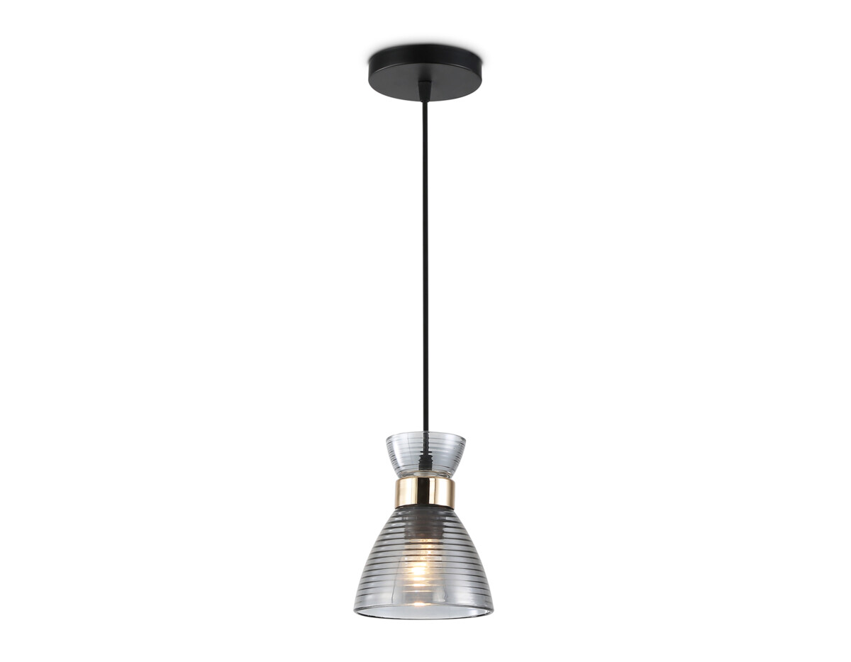 TR3406 BK/FGD/SM черный/золото/дымчатый E27 max 60W D135*1000 — изображение 6