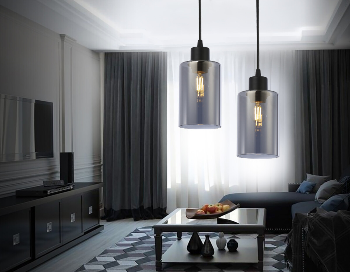 TR3695 BK/SM черный/дымчатый E27 max 40W D100*1000 — изображение 1