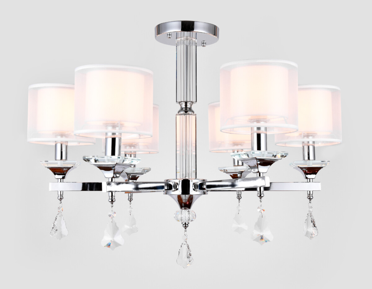 TR4533/6 CH/WH хром/белый E14/6 max 40W D700*560 — изображение 2