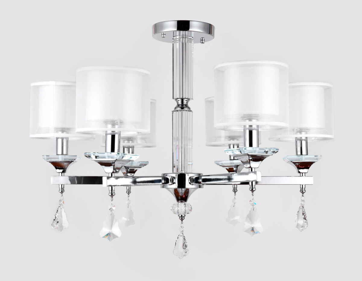 TR4533/6 CH/WH хром/белый E14/6 max 40W D700*560 — изображение 4