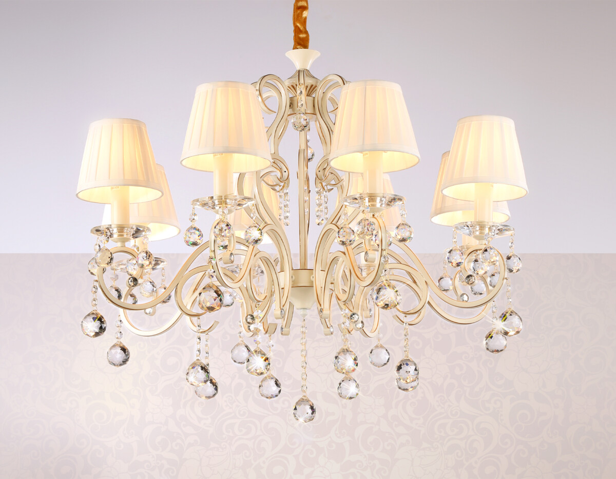 TR4561/8 BG/GD бежевый/золото E14/8 max 40W D750*605 — изображение 2