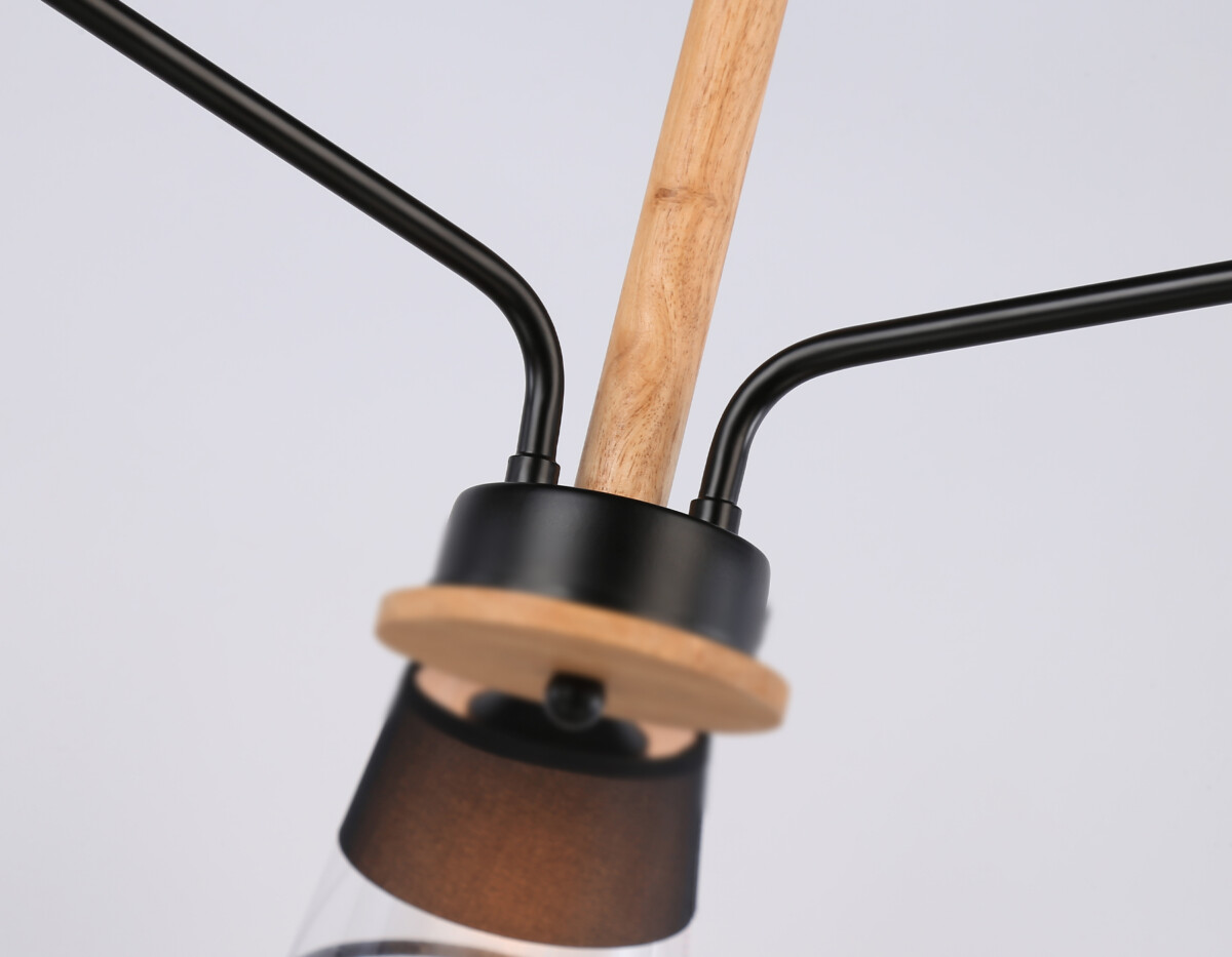 TR4740_macro TR4740/3 BK/LW черный/светлое дерево E27/3 max 40W D760*350 — изображение 1