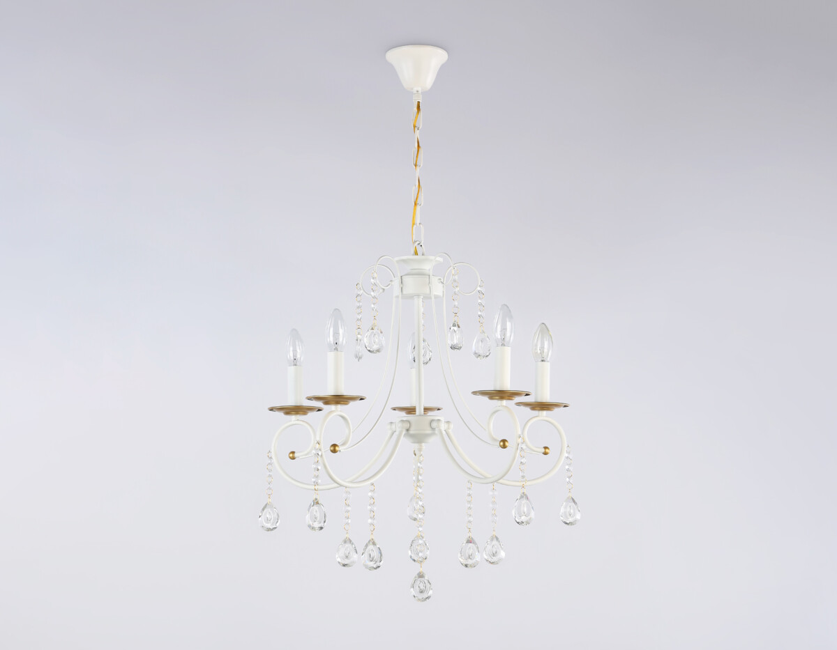 TR4916/5 WH/GD белый/золото E14/5 max 40W D550*860 — изображение 5