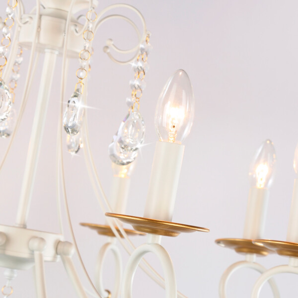 TR4917/8 WH/GD белый/золото E14/8 max 40W D740*930