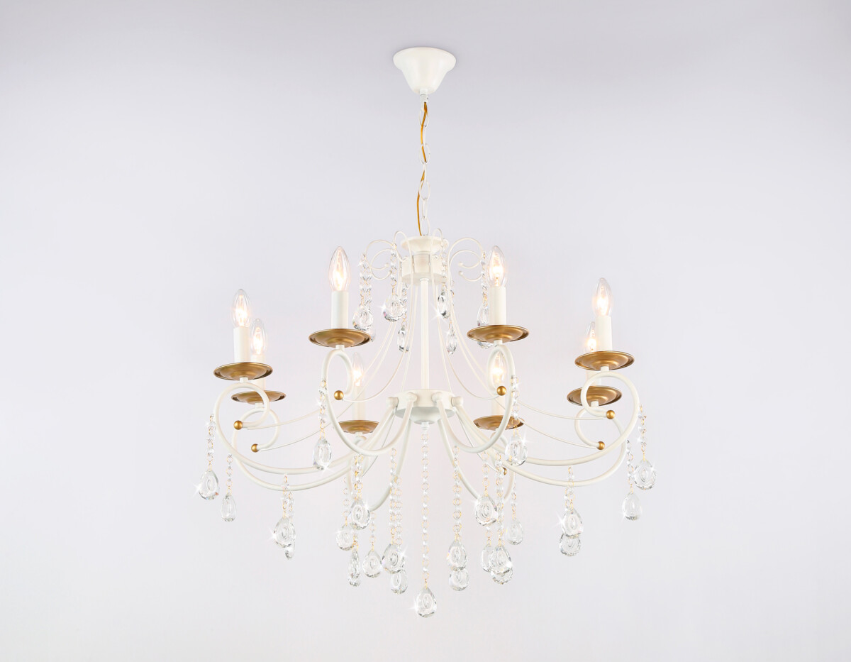 TR4917/8 WH/GD белый/золото E14/8 max 40W D740*930 — изображение 4