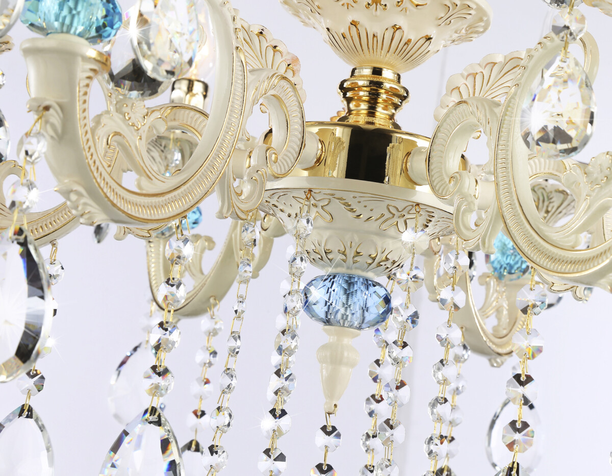 TR4923/6 GD/WH/BL золото/белый/голубой E14*6 max 40W D600*620 — изображение 3