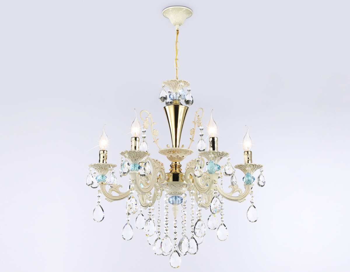 TR4923/6 GD/WH/BL золото/белый/голубой E14*6 max 40W D600*620 — изображение 4