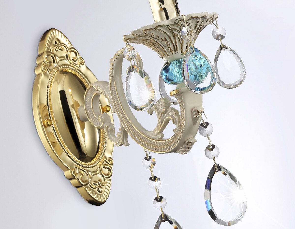 TR4932 GD/WH/CL золото/белый/прозрачный E14 max 40W 400*120*270 — изображение 3