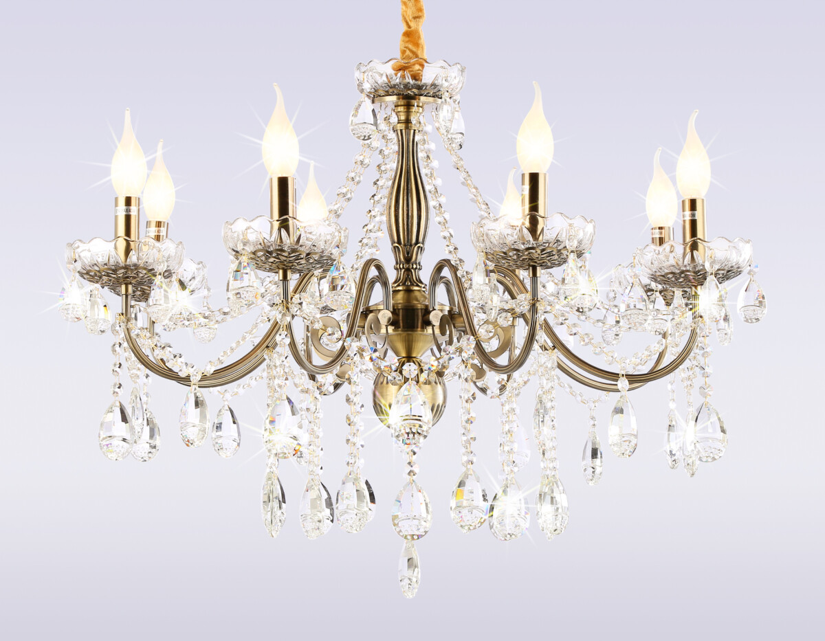 TR4950/8 SB/CL бронза/прозрачный E14/8 max 40W D620*585 — изображение 6