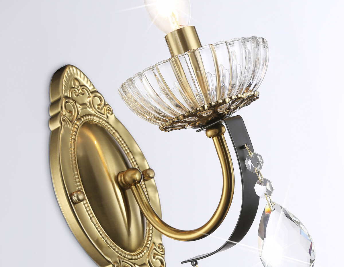 TR4954 BK/GD/CL черный/золото/прозрачный E14 max 40W 410*120*210 — изображение 3