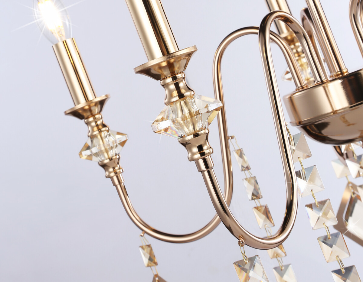 TR4955/5 FGD/TI золото/янтарь E14*5 max 40W D560*595 — изображение 4