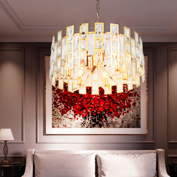 TR5061/6 GD/CL золото/прозрачный E14/6 max 40W D500*938