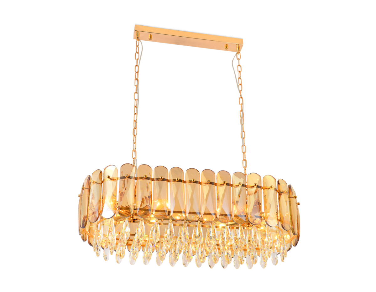 TR5074/8 GD/TI/CL золото/янтарь/прозрачный E14/8 max 40W 800*360*950 — изображение 3