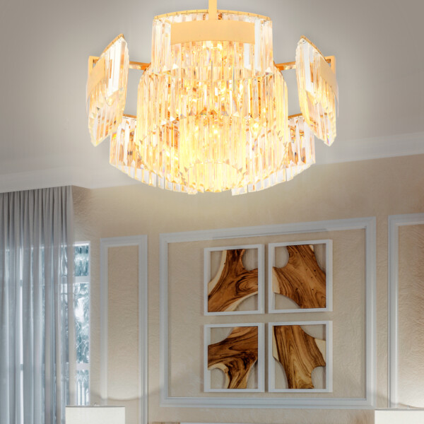 TR5093/10 GD/CL золото/прозрачный E14/10 max 40W D680*320