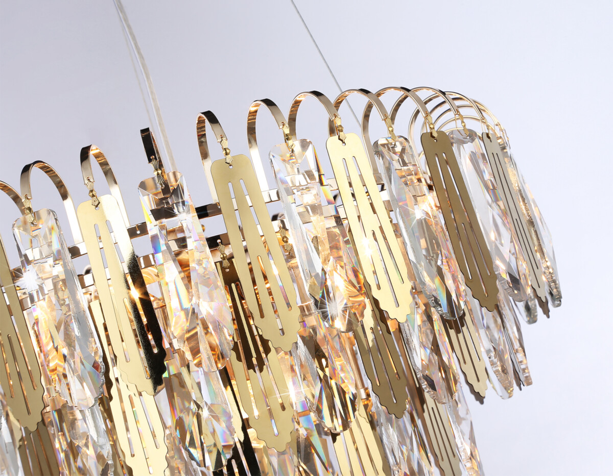 TR5256/8 SGD/CL золото/прозрачный E27*8 max 40W D500*350 — изображение 3