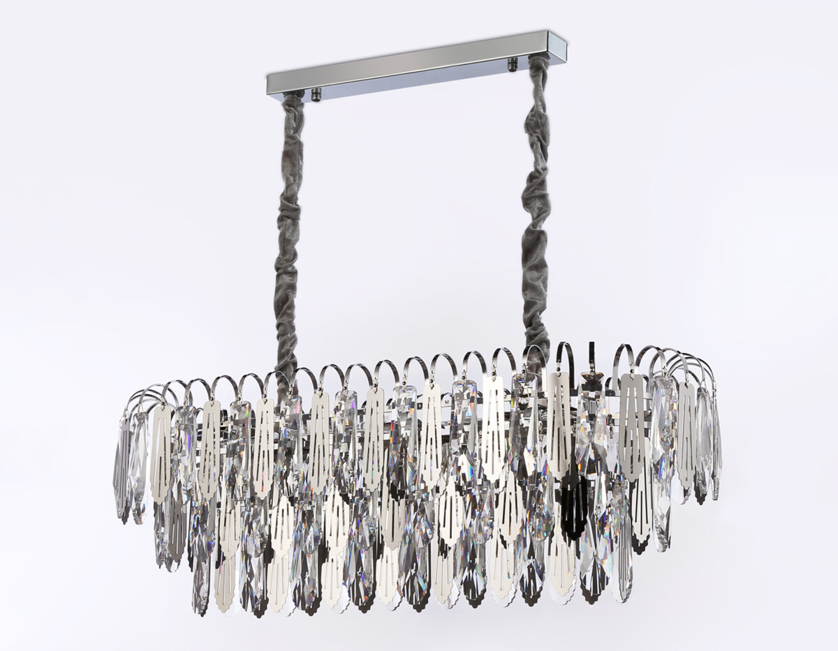 TR5259/10 CH/CL хром/прозрачный E27*10 max 40W 800*300*270 — изображение 5