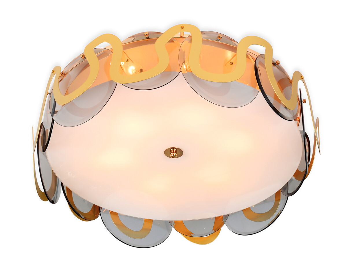 TR5328/6 GD/SM/FR золото/дымчатый/белый матовый E14/6 max 40W D606*230 — изображение 3