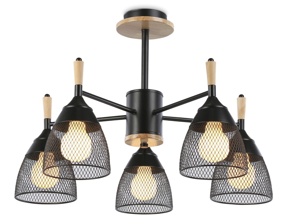 в наличии TR8015/5 BK черный E27*5 max 40W D600*385 - купить в интернет-магазине Светильники Торг