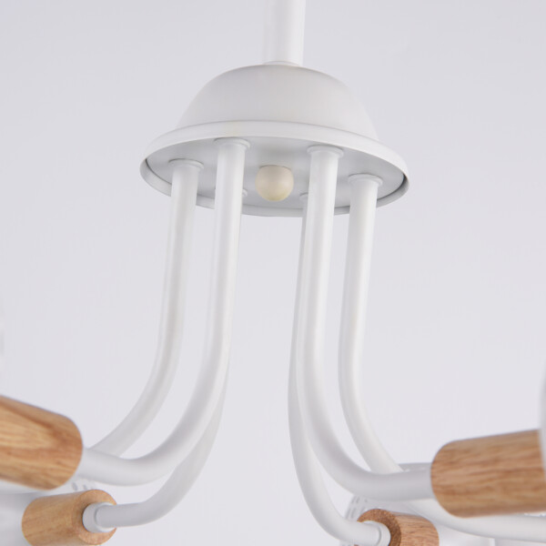 TR80166/6 WH/LWD белый/светлое дерево E14/6 max 40W D690*370