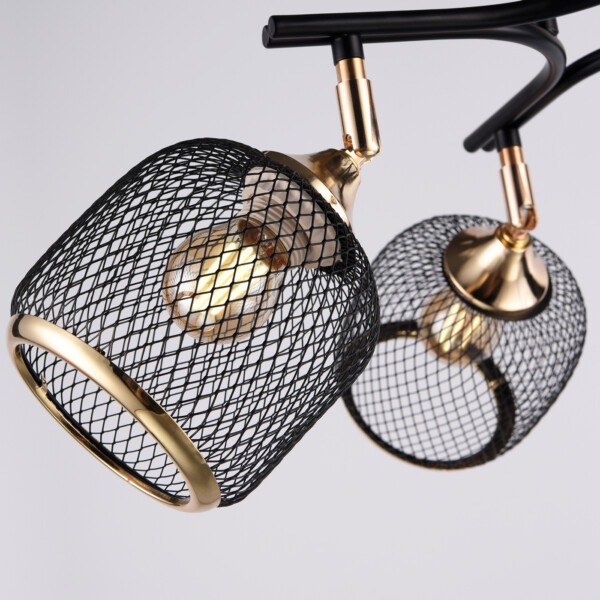 TR80177/4 BK/FGD черный/золото E27/4 max 40W D640*260