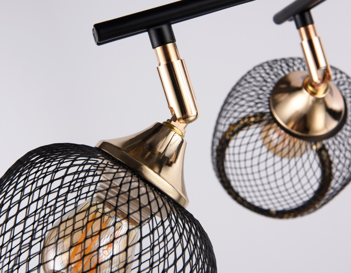 TR80177/4 BK/FGD черный/золото E27/4 max 40W D640*260 — изображение 2