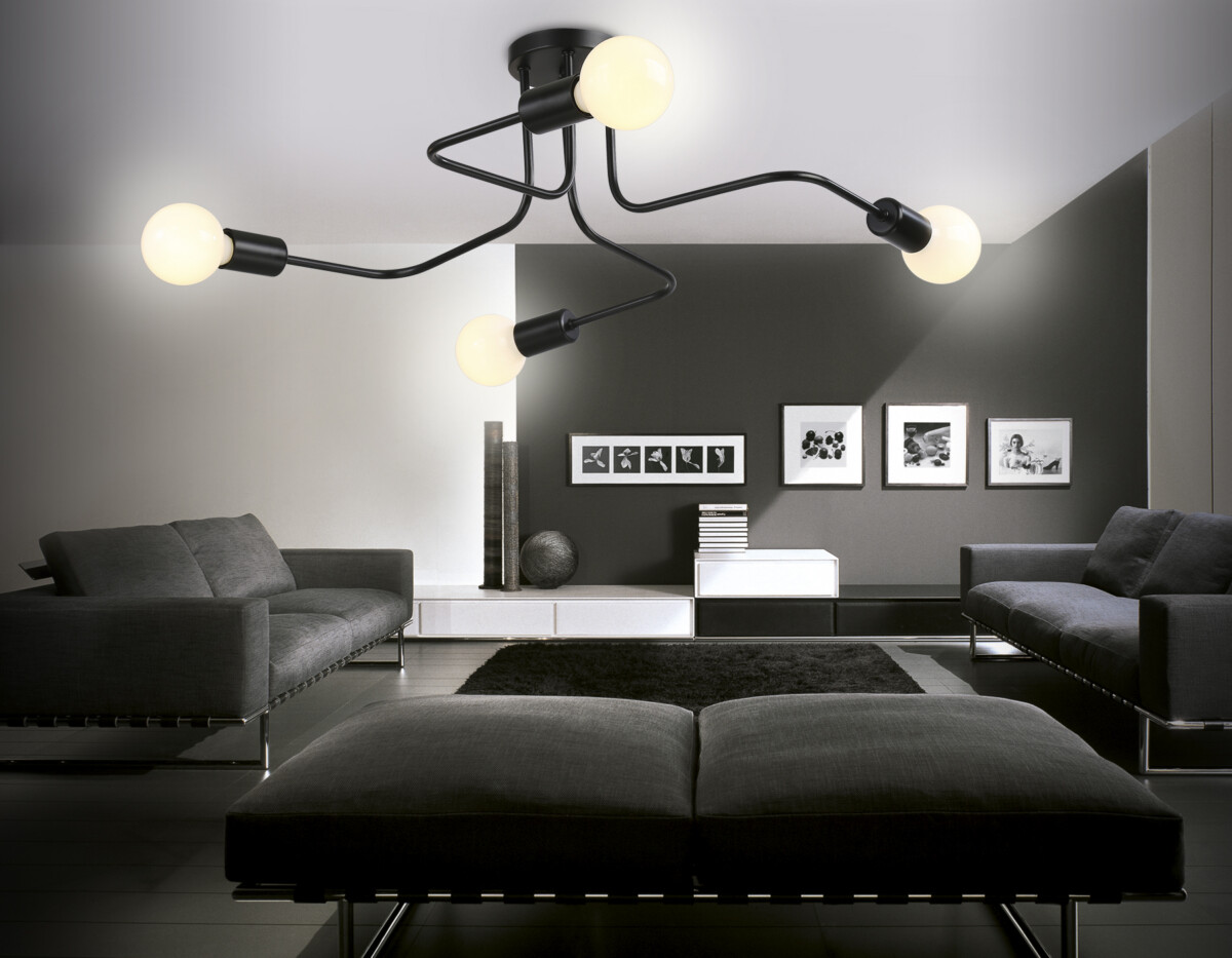 TR8022/4 BK черный E27*4 max 40W D715*205 — изображение 1