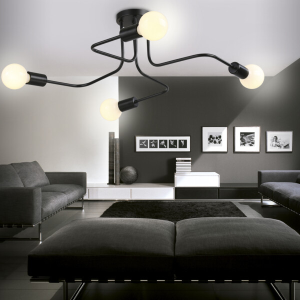 TR8022/4 BK черный E27*4 max 40W D715*205