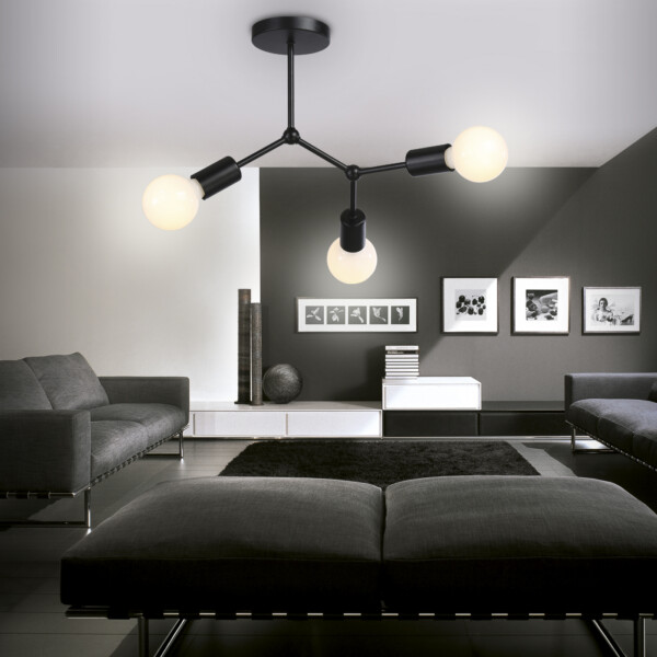 TR8027/3 BK черный E27*3 max 40W D400*390