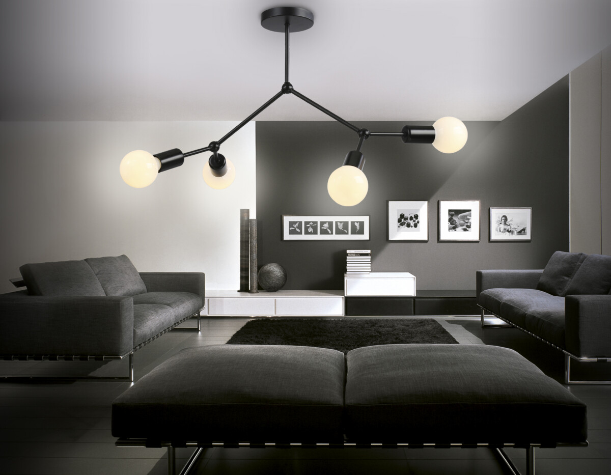 TR8033/4 BK черный E27*4 max 40W D670*440 — изображение 1