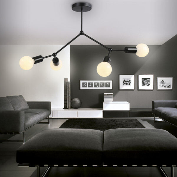 TR8033/4 BK черный E27*4 max 40W D670*440