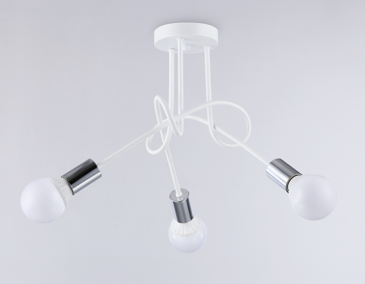 в наличии TR80414/3 WH/CH белый/хром E27/3 max 60W D670*370 - купить в интернет-магазине Светильники Торг